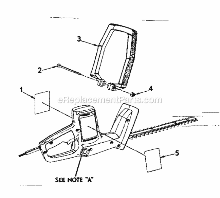 Page A Diagram and Parts List for 31581349  Craftsman Hedge Trimmer