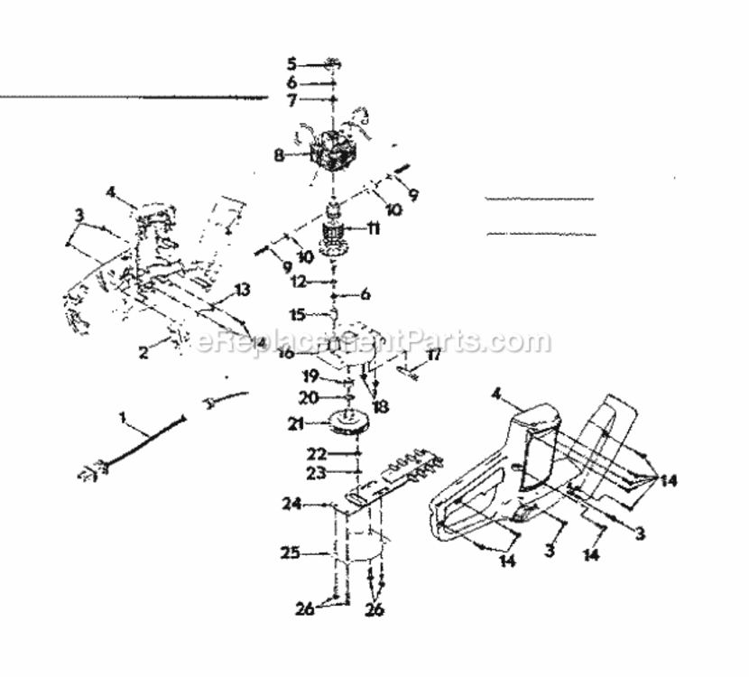 Page B Diagram and Parts List for 31581349  Craftsman Hedge Trimmer