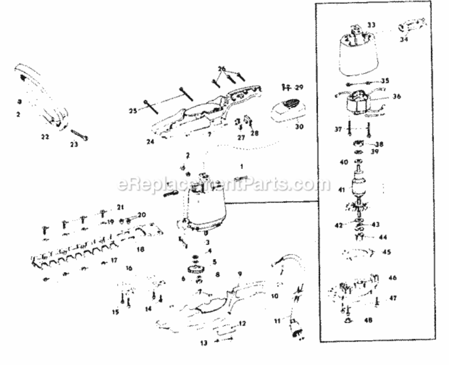 Page A Diagram and Parts List for 31581510  Craftsman Hedge Trimmer