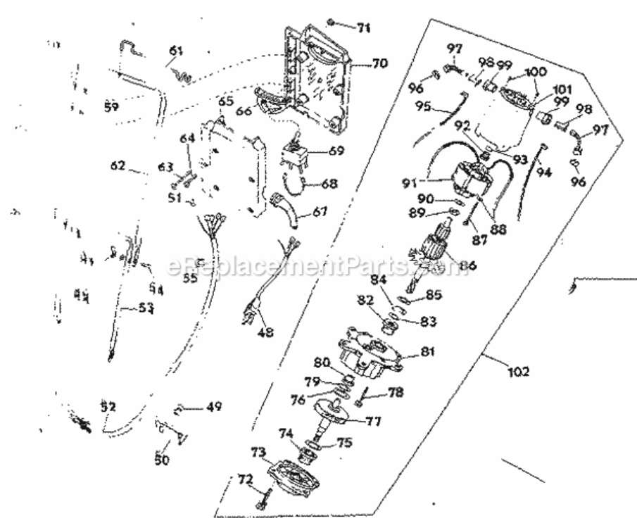 Page B Diagram and Parts List for 31591401  Craftsman Lawn Mower