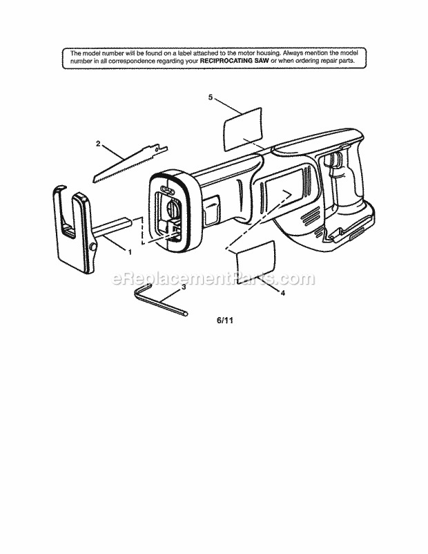 Base / Saw Blade / Data Label Diagram and Parts List for 315CRS1000  Craftsman Reciprocating Saw