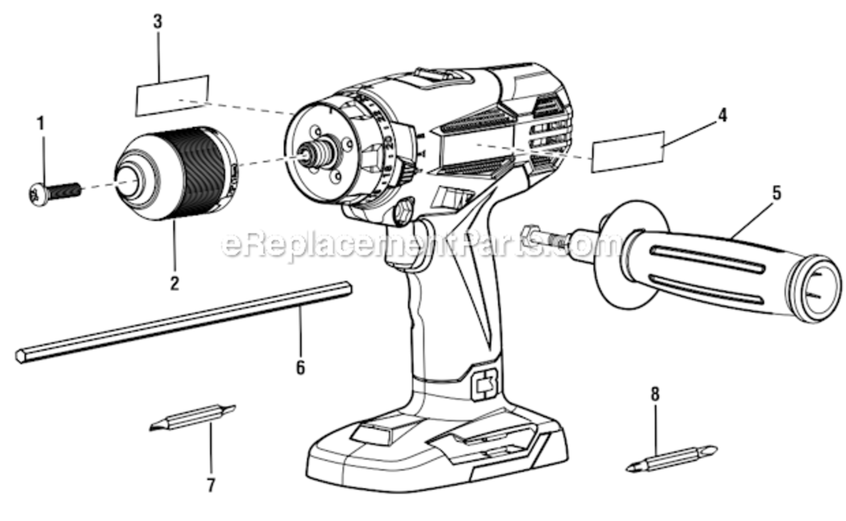 Page A Diagram and Parts List for 315HD2000  Craftsman Hammer Drill
