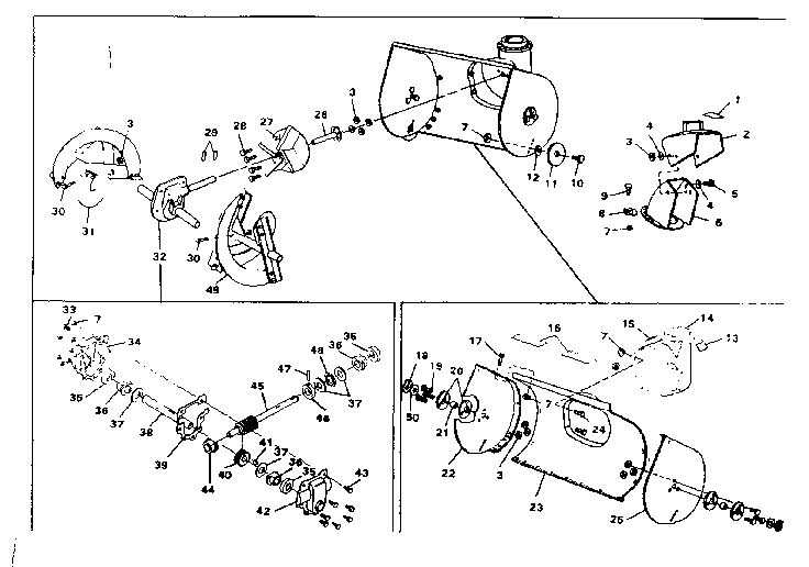 Auger Housing Assembly Diagram and Parts List for 536918202  Craftsman Snow Blower
