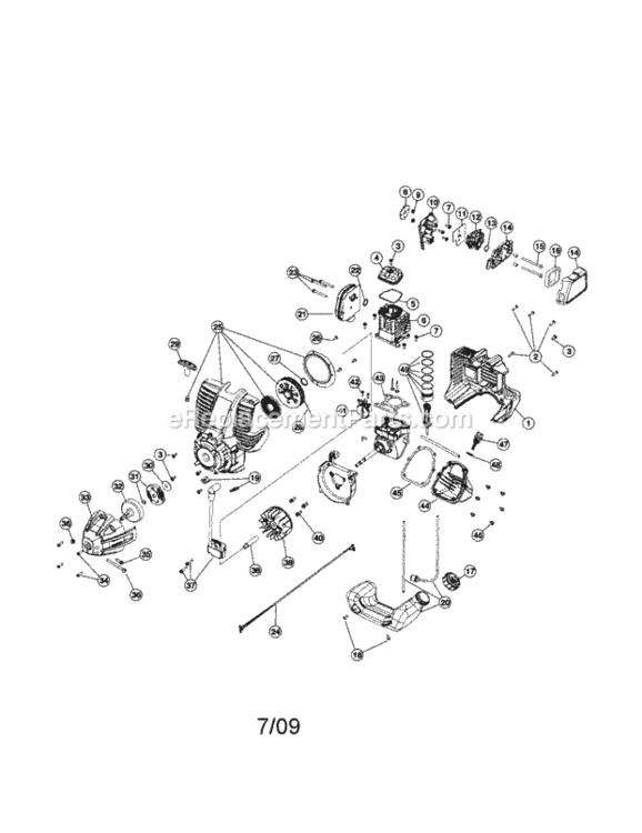 Page A Diagram and Parts List for 316292650  Craftsman Tiller