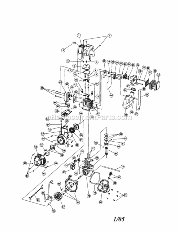 Page A Diagram and Parts List for 31629270  Craftsman Edger