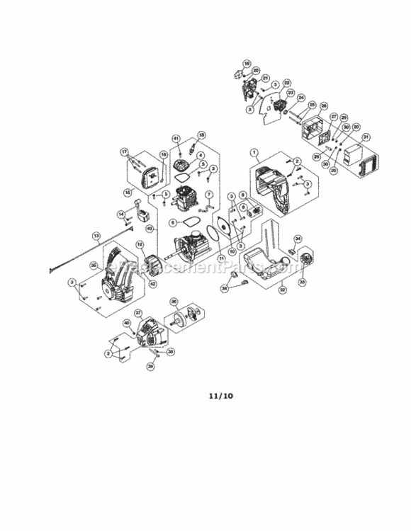 Page A Diagram and Parts List for 316299371  Craftsman Cultivator