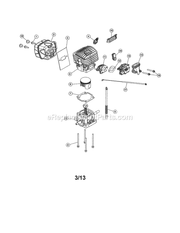 Page A Diagram and Parts List for 316351920  Craftsman Chainsaw