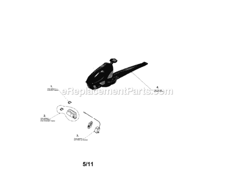 Page A Diagram and Parts List for 31664543  Craftsman Leaf Blower / Vacuum