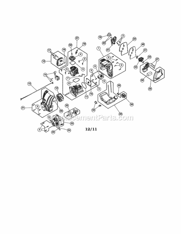 Page A Diagram and Parts List for 316711700  Craftsman Trimmer