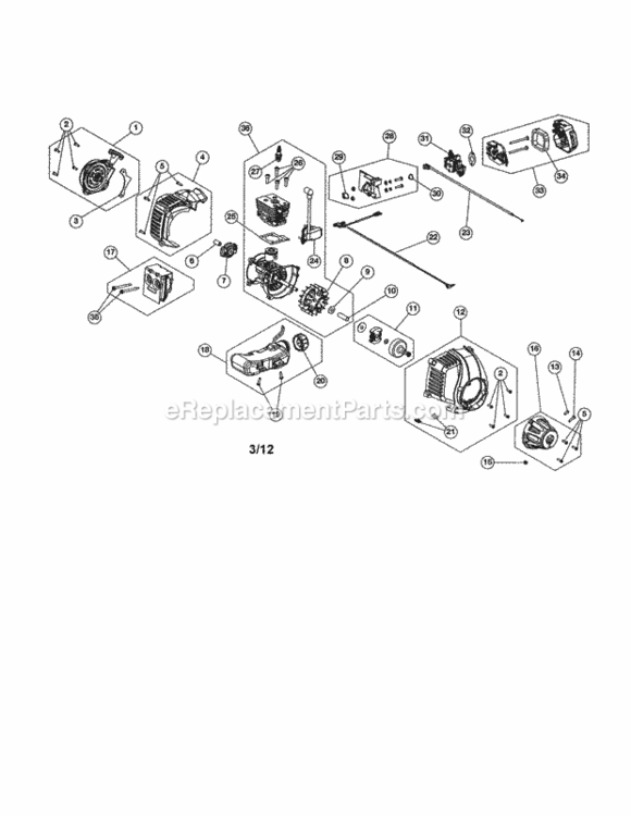 Page A Diagram and Parts List for 316715860  Craftsman Trimmer
