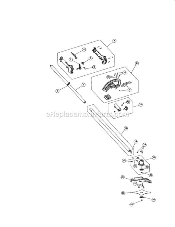 Page B Diagram and Parts List for 316715860  Craftsman Trimmer