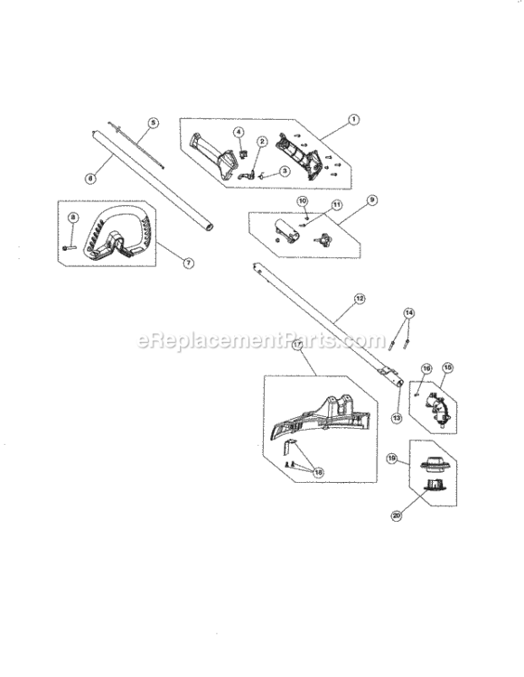 Page B Diagram and Parts List for 316731970  Craftsman Trimmer