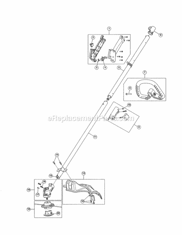 Page B Diagram and Parts List for 316731972  Craftsman Trimmer