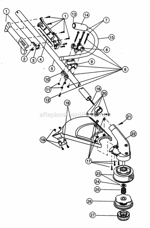 Page A Diagram and Parts List for 31674556  Craftsman Trimmer