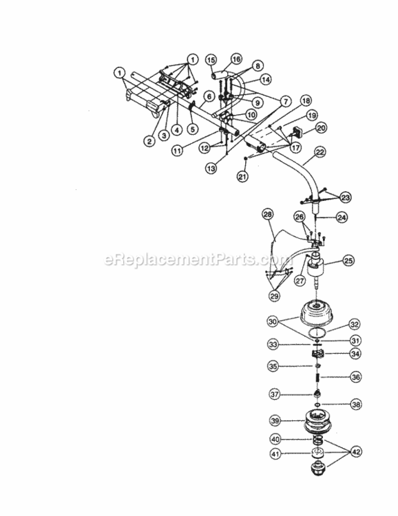 Page B Diagram and Parts List for 316790101  Craftsman Trimmer