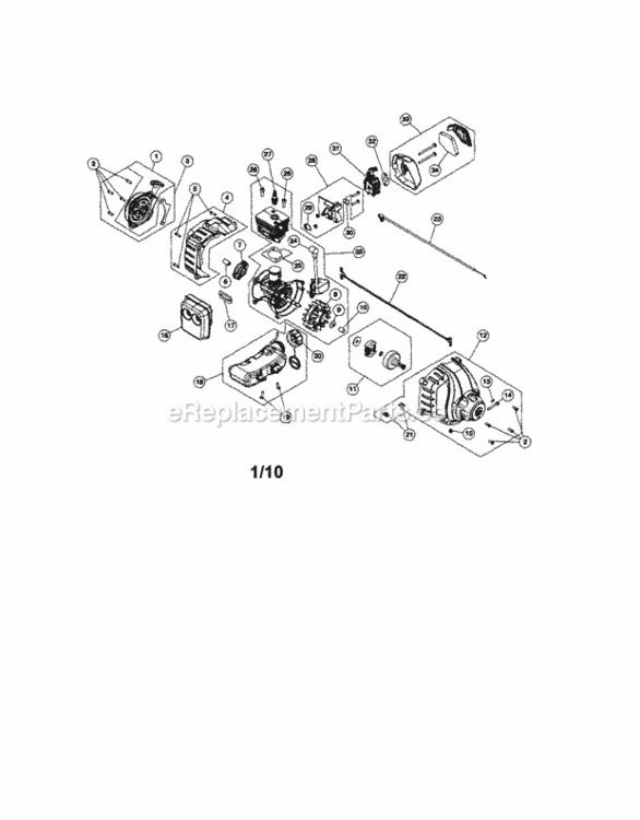 Page A Diagram and Parts List for 316791080  Craftsman Trimmer