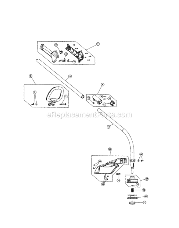 Page B Diagram and Parts List for 316791080  Craftsman Trimmer