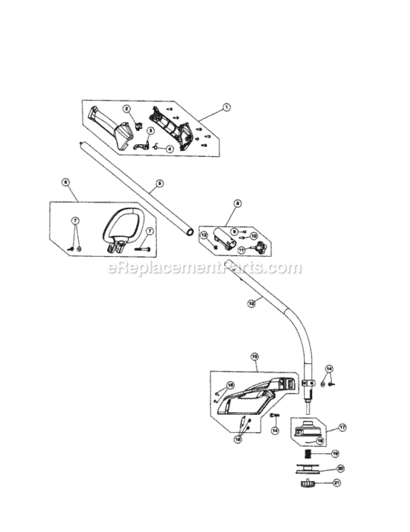 Page B Diagram and Parts List for 316791081  Craftsman Trimmer
