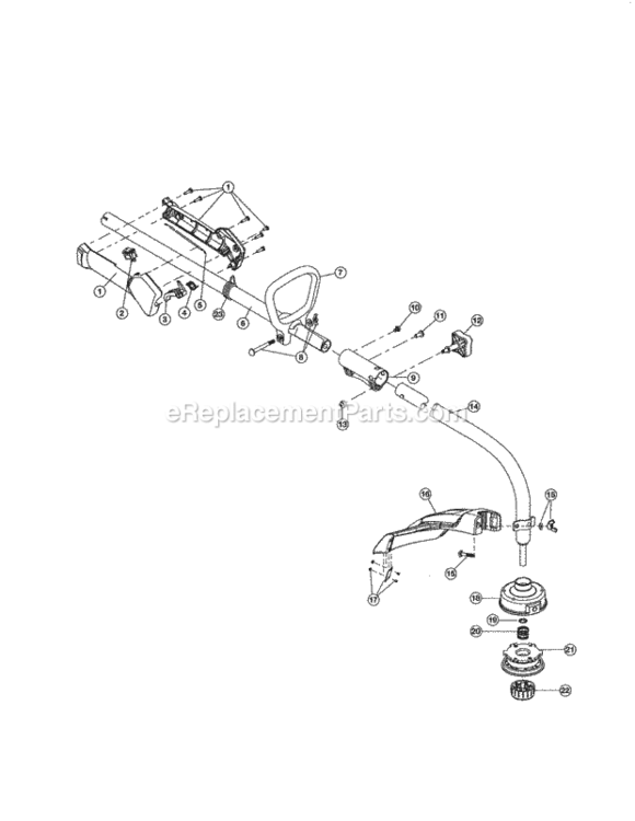 Page B Diagram and Parts List for 31679111  Craftsman Trimmer