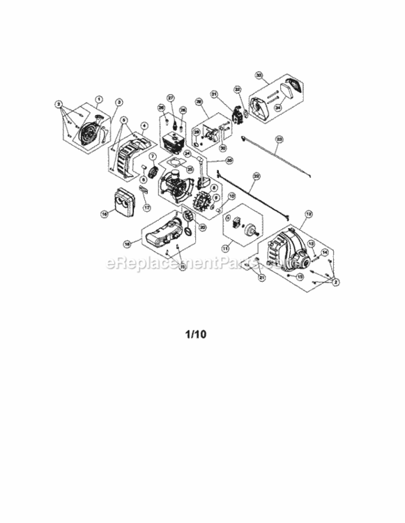 Page A Diagram and Parts List for 316791190  Craftsman Trimmer