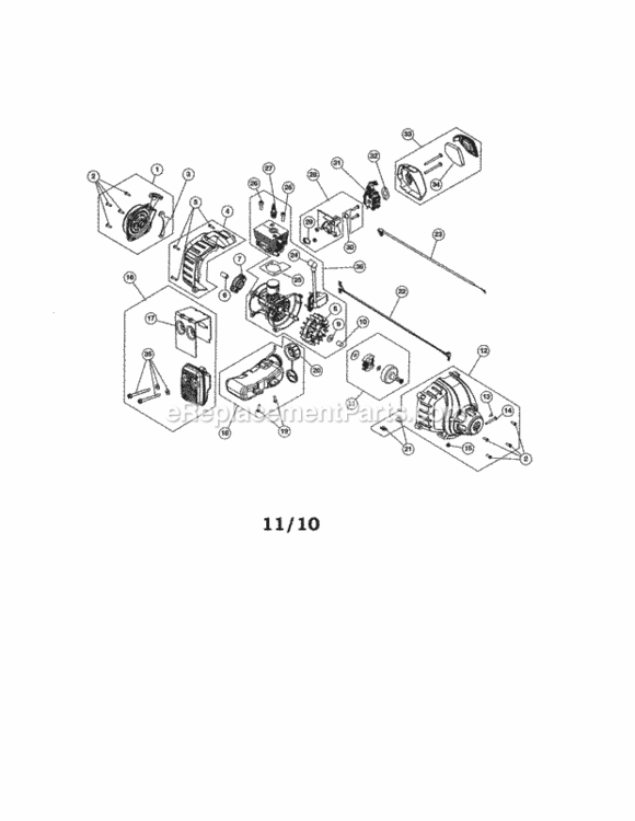 Page C Diagram and Parts List for 316791201  Craftsman Trimmer