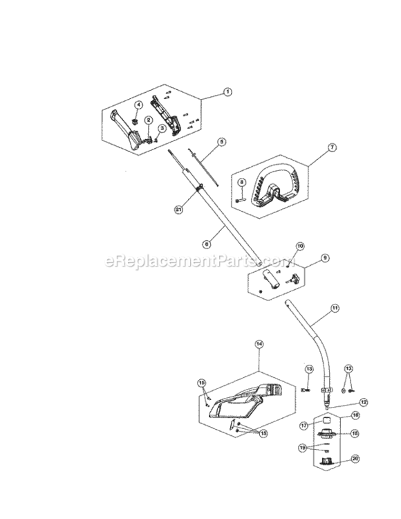 Page B Diagram and Parts List for 316791211  Craftsman Trimmer