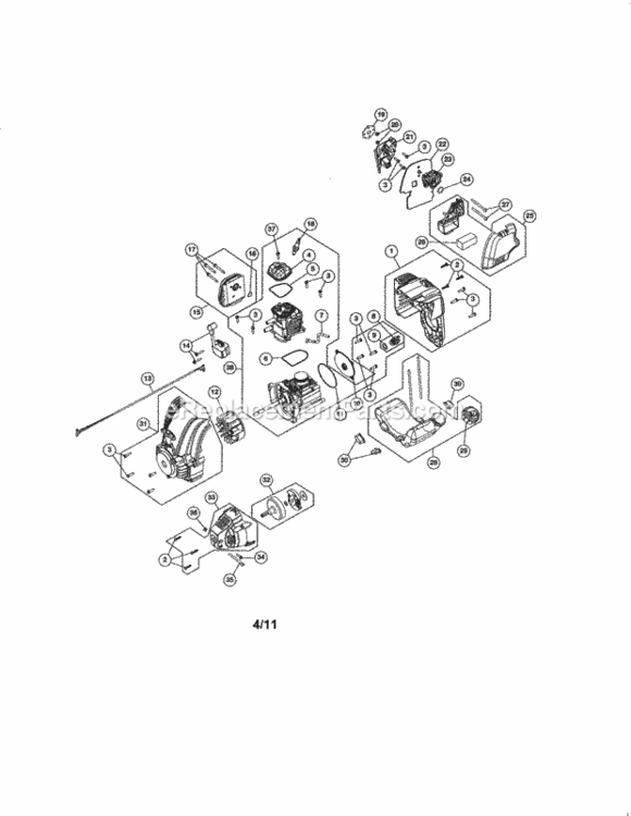 Page C Diagram and Parts List for 316791700  Craftsman Trimmer