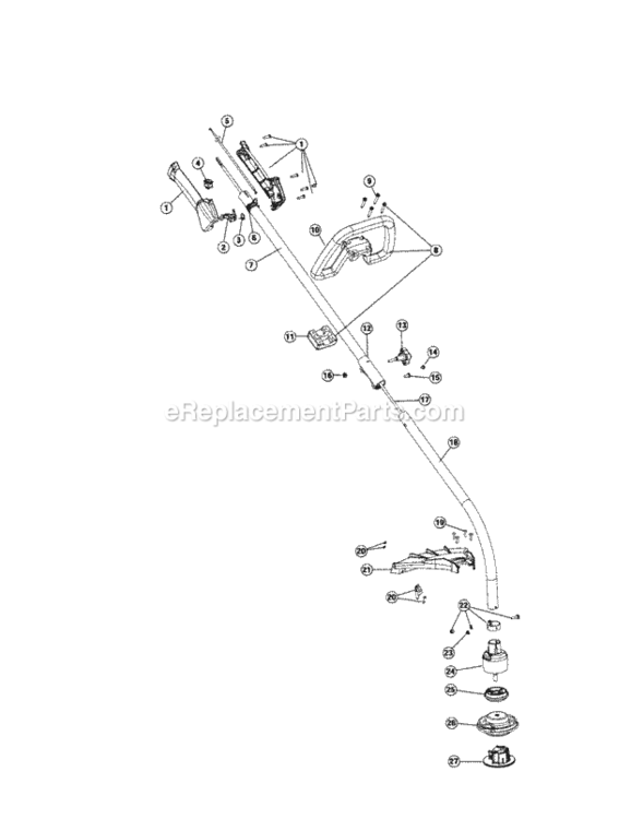 Page B Diagram and Parts List for 316791810  Craftsman Trimmer