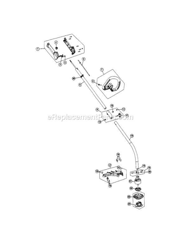Page B Diagram and Parts List for 316791841  Craftsman Trimmer