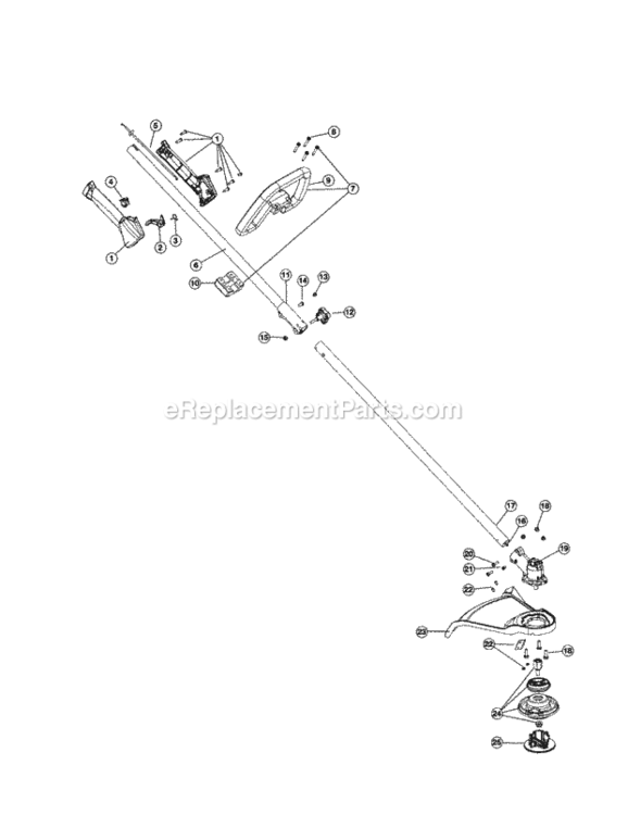 Page B Diagram and Parts List for 316791870  Craftsman Trimmer
