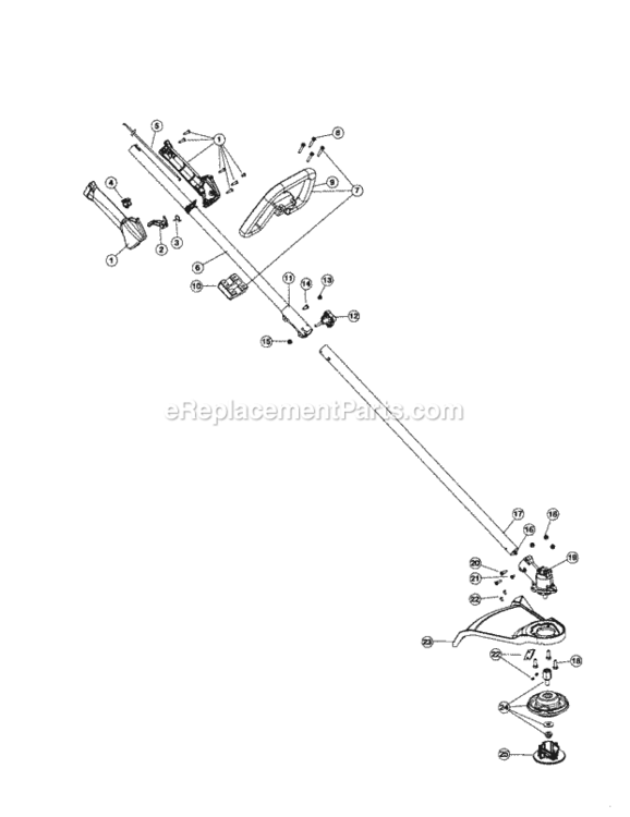 Page B Diagram and Parts List for 316791890  Craftsman Trimmer