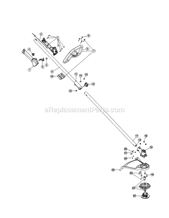 Page B Diagram and Parts List for 316791900  Craftsman Trimmer