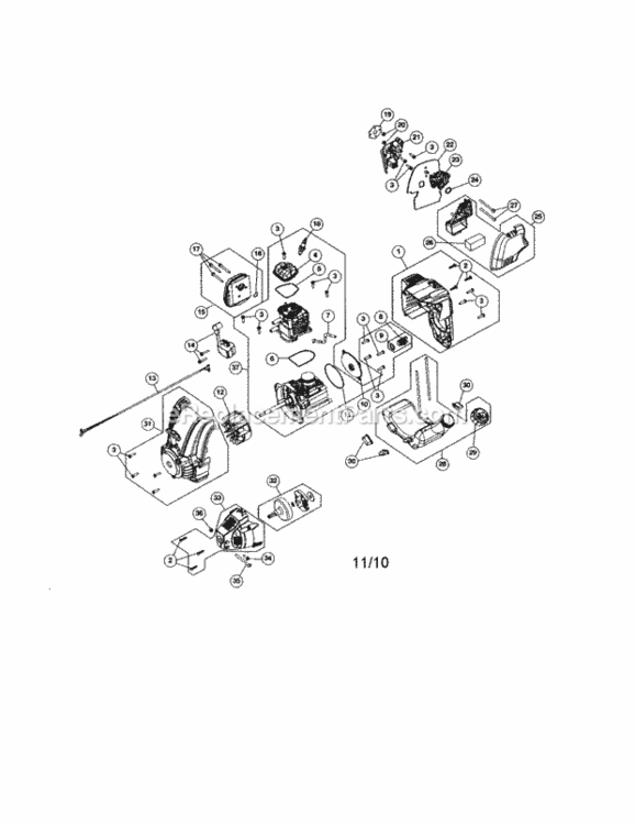 Page A Diagram and Parts List for 316791932  Craftsman Trimmer