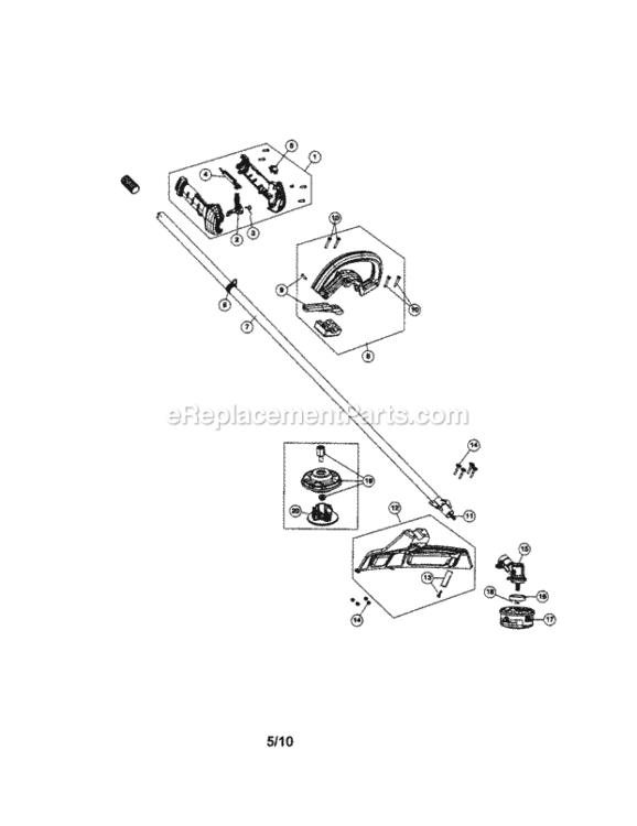 Page B Diagram and Parts List for 316792021  Craftsman Trimmer