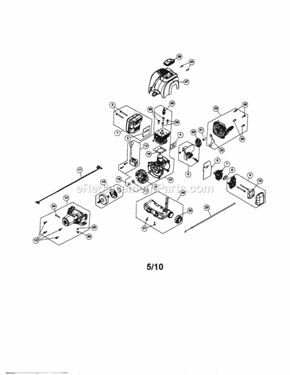 Page A Diagram and Parts List for 316792040  Craftsman Trimmer