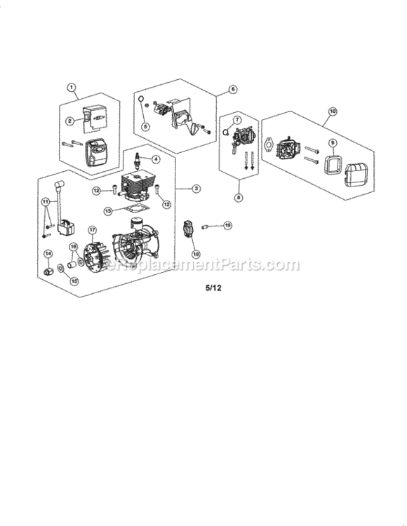 Page A Diagram and Parts List for 316794001  Craftsman Leaf Blower / Vacuum