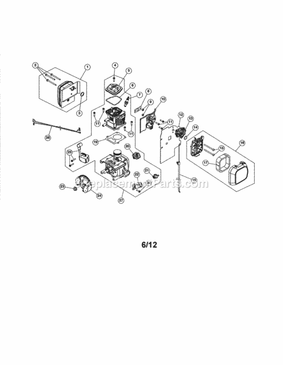 Page A Diagram and Parts List for 316794011  Craftsman Leaf Blower / Vacuum