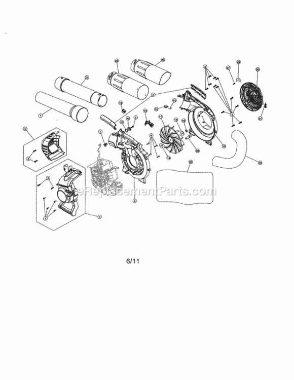Page A Diagram and Parts List for 316794720  Craftsman Leaf Blower / Vacuum