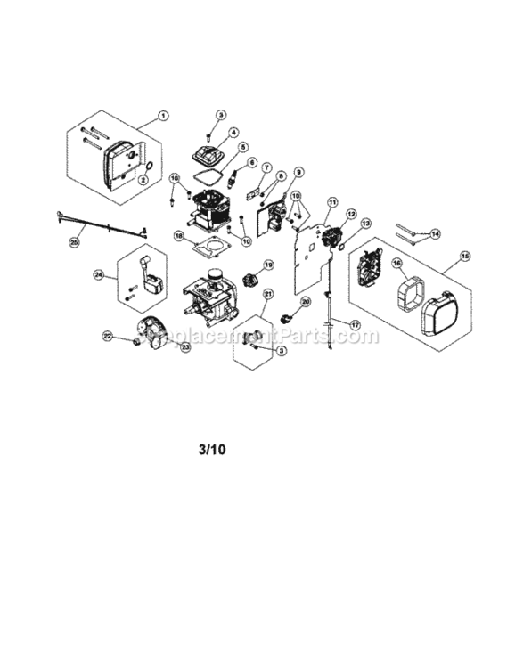 Page A Diagram and Parts List for 316794802  Craftsman Leaf Blower / Vacuum