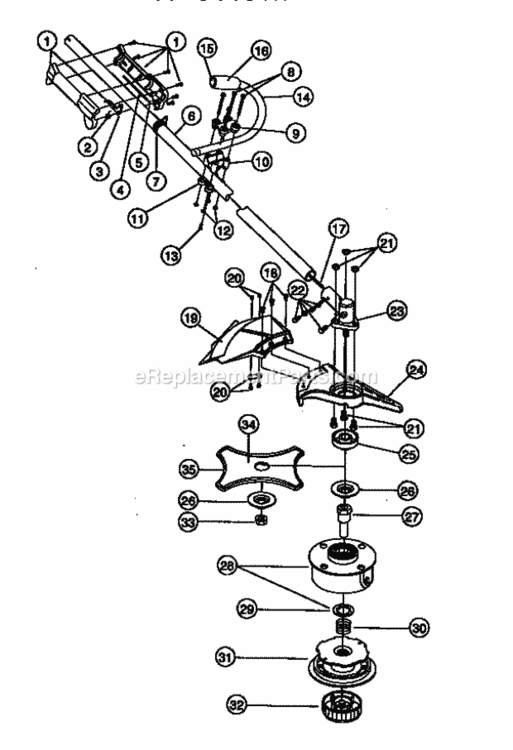 Page B Diagram and Parts List for 316795000  Craftsman Trimmer