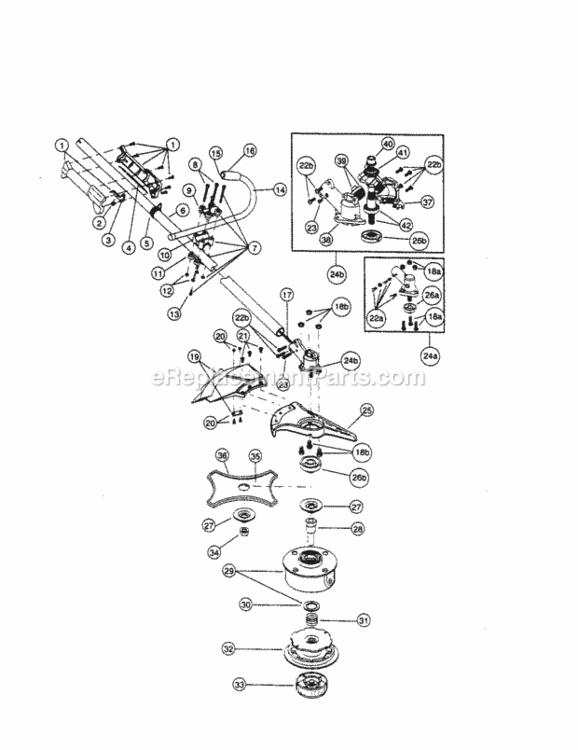 Page B Diagram and Parts List for 316795002  Craftsman Trimmer