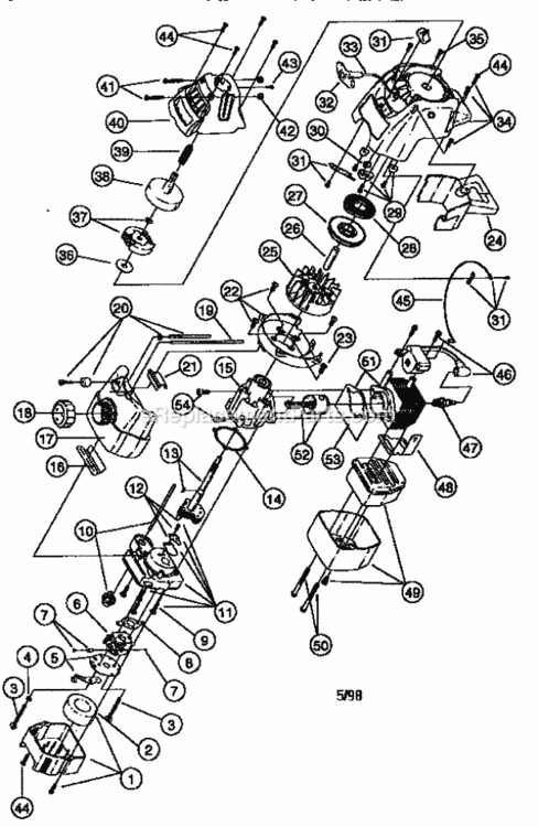 Page A Diagram and Parts List for 316795030  Craftsman Trimmer