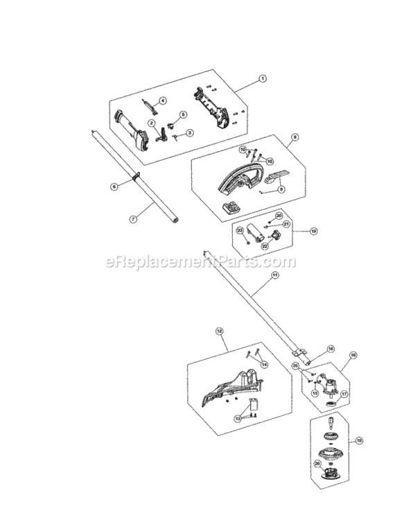 Page E Diagram and Parts List for 316795861  Craftsman Trimmer