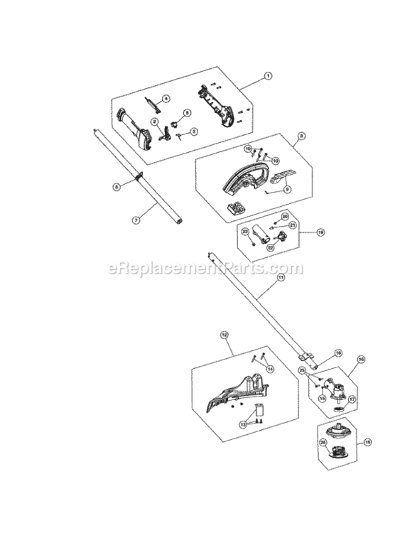 Page H Diagram and Parts List for 316795861  Craftsman Trimmer