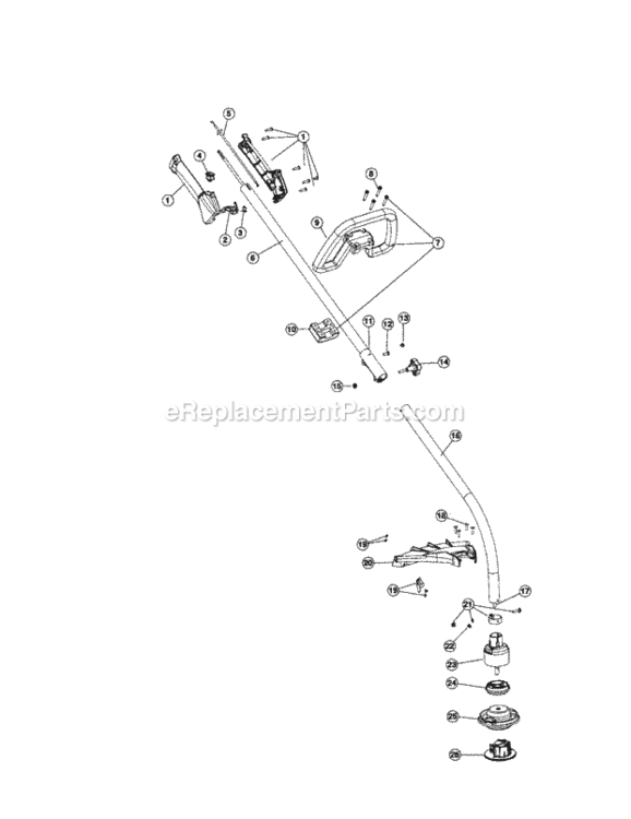 Page B Diagram and Parts List for 316796140  Craftsman Trimmer