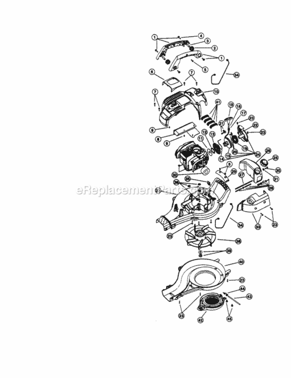 Page B Diagram and Parts List for 316797210  Craftsman Leaf Blower / Vacuum