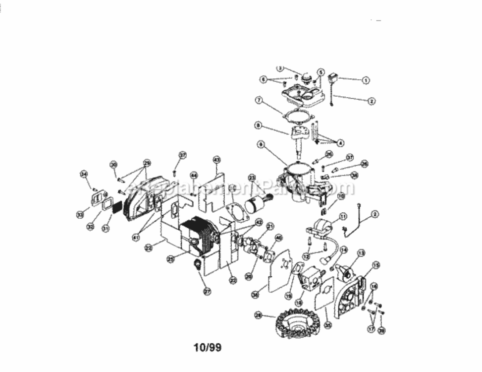 Page A Diagram and Parts List for 316797211  Craftsman Leaf Blower / Vacuum