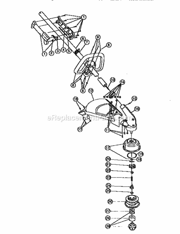 Page B Diagram and Parts List for 316798240  Craftsman Trimmer