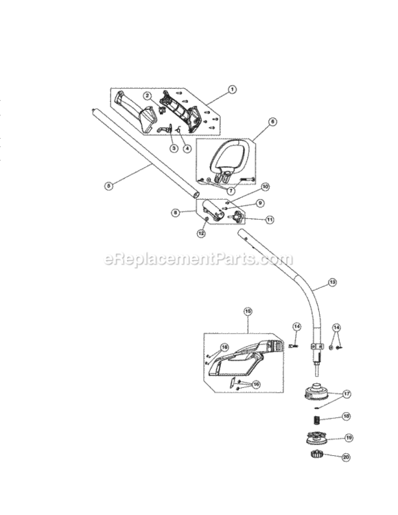 Page B Diagram and Parts List for 316990110  Craftsman Trimmer
