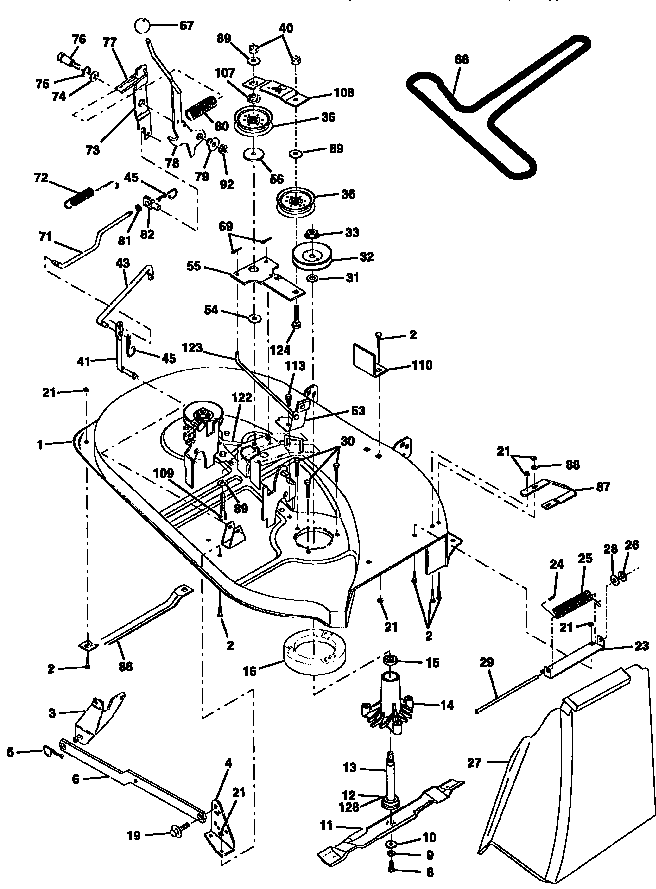 Mower Diagram and Parts List for 917256451  Craftsman Lawn Tractor